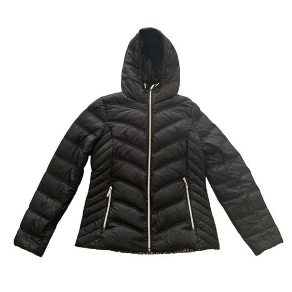 MICHAEL Kors black quilted nylon packable puffer black jacket Size S - Picture 5 of 14